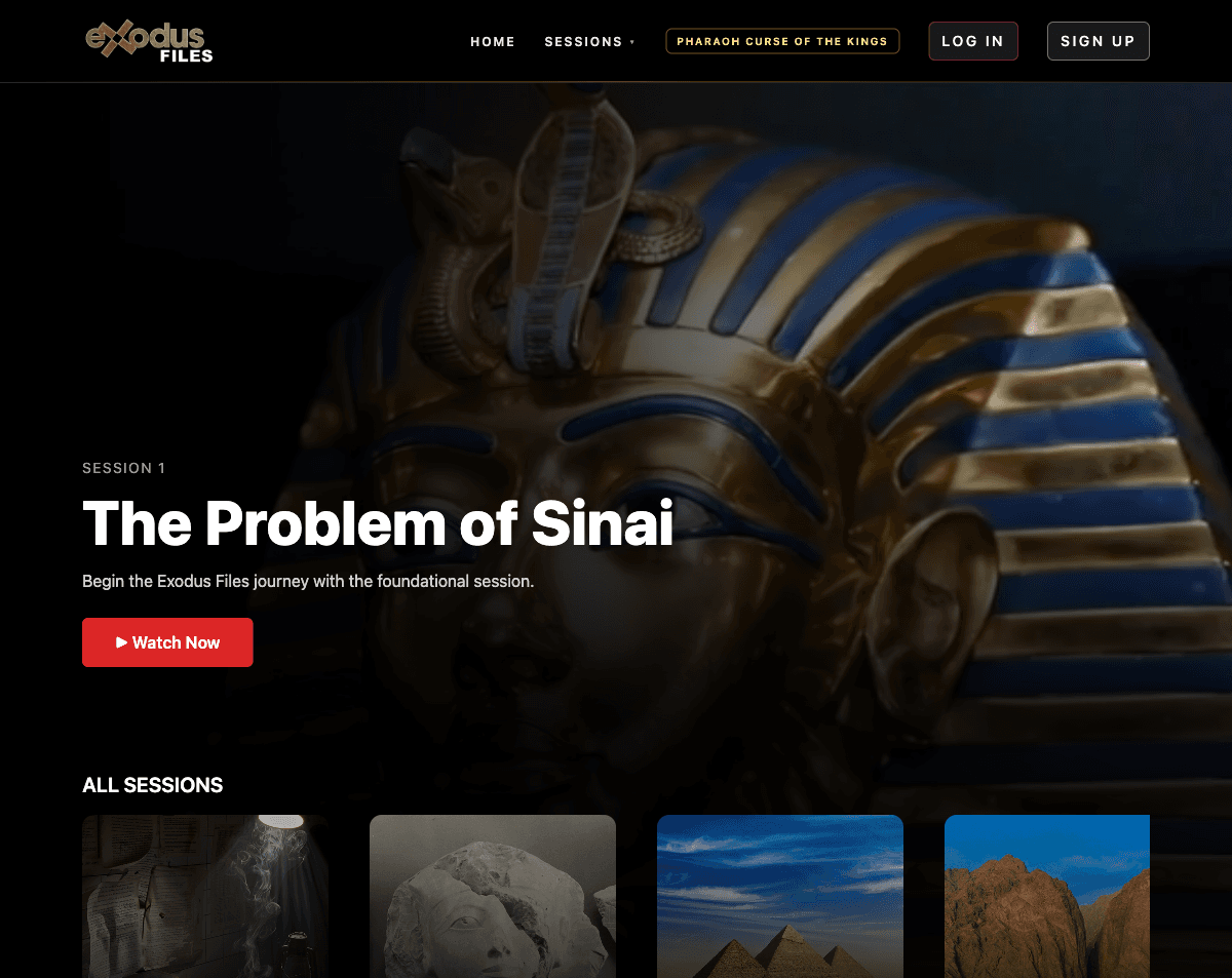 Exodus Files homepage